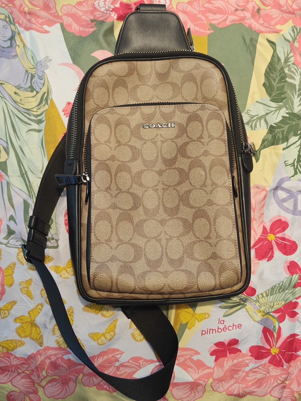 Coach Tan Signature Sling Bag